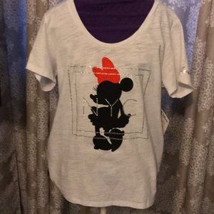 Disney Store Minnie Mouse bling  shirt + Journal